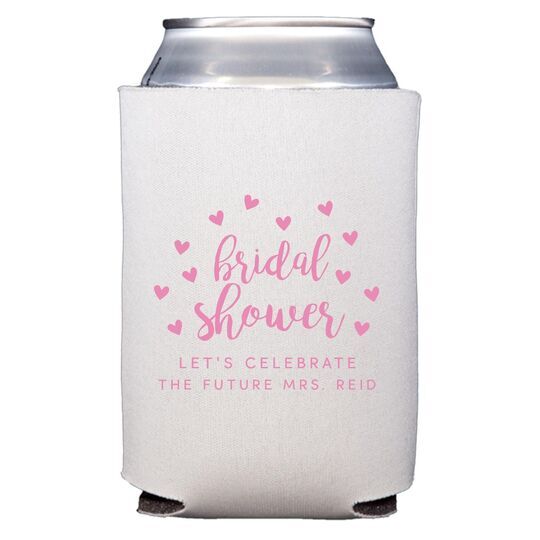 Confetti Hearts Bridal Shower Collapsible Huggers